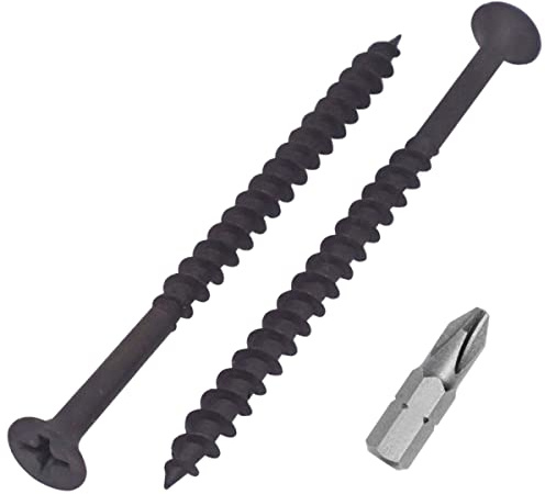 SKIR'CO Lot de 60 vis avec finition phosphatée noire 4,2 x 75 mm pour cloison sèche, vis à bois, tête cruciforme, vis pour plaque de plâtre