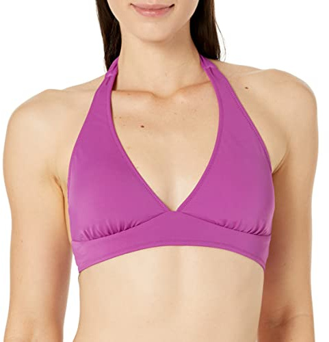 Amazon Essentials Costume da Bagno Bikini con Allacciatura al Collo e Supporto Leggero (Disponibile per Taglie Forti) Donna, Viola, 50
