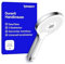 Duravit Universal pommeau de douche, pomme de douche avec 3 types de jets (Rain, Pulse, Mono), Tête de douche ronde (Ø 120 mm), facile à nettoyer, chromé/blanc