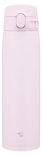 Zojirushi SM-VB72-PM Stainless Steel Mug, Water Bottle, Large Capacity, 24.3 fl oz (720 ml), One-touch Type, Seamless Stop, Only 3 Cleaning Points, Soft Pink