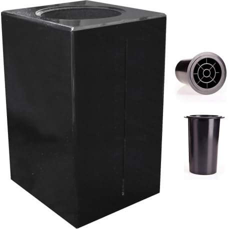 Vase funéraire | Vase funéraire | Vase de cimetière | Vase en résine époxy noire | V2