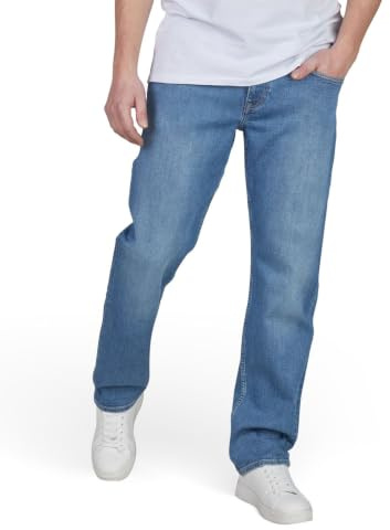 Cross Pantalones vaqueros para hombre, elásticos, cómodos/relajados, pantalones vaqueros Antonio, color azul y negro, 30, 31, 32, 33, 34, 36, 38, 40, 32W / 36L