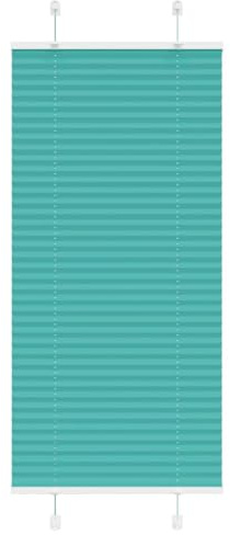 vidaXL Estor Plisado Verde Petróleo para Ventana Acordeón - 55x100 cm Tela Ancho 54,4 cm