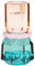 C'EST BON | Kristallhalter | Kerzenhalter | Petrol, pink, pfirsich | 13 x 7 x 7 cm