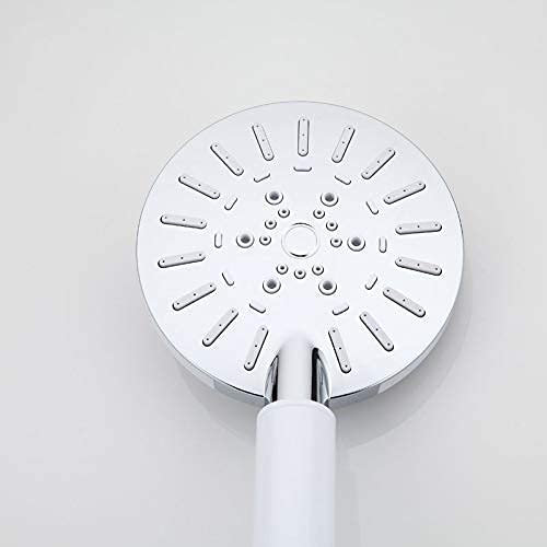 QTYQWC Porta Doccia a Pioggia Quattro Regolazione Doccia Rotonda con Doccia Bianca in plastica in plastica Bagno Doccia Accessori per Bagno goldista