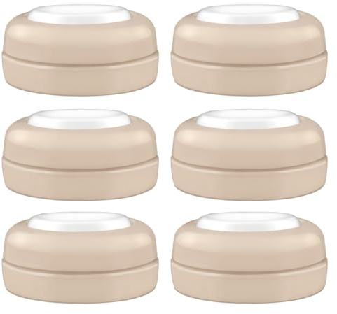 Maymom skruvlock rese-lock med skrivbar tätningsskiva kompatibel på Avent flaska och Maymom bredhalsflaska, 6-pack khaki