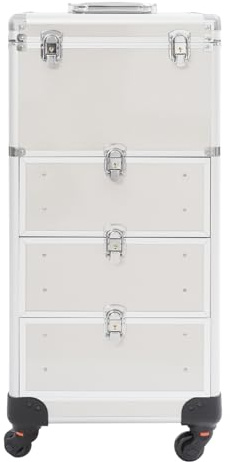 Ecoggeder Trousse cosmétique à roulettes Valise de maquillage professionnelle Organiseur de maquillage Trolley de cosmétiques Valise de maquillage Grande valise de coiffeur 107 x 34 x 27 cm avec