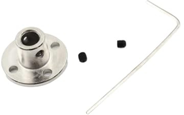 ELILANEY Accouplement à bride rigide, connecteur de Support de coupleur d'arbre de guidage de moteur d'alésage 3mm 4mm 5mm 6mm 7mm 8mm 10mm 1 pièce Arbre réglable(5mm)