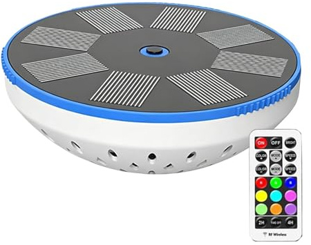 Genérico Luces para piscinas – Luz flotante LED solar | Lámpara RGB impermeable ABS con control remoto, 10 modos que cambian de Color, iluminación decorativa, estanque, jardín, uso en el patio
