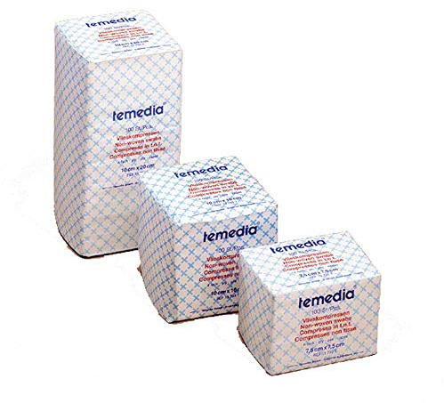 Holthaus Medical Vlieskompresse Temedia®, Kompresse, Wundauflage, Mull, 4-fach, unsteril, 10x20cm 100St