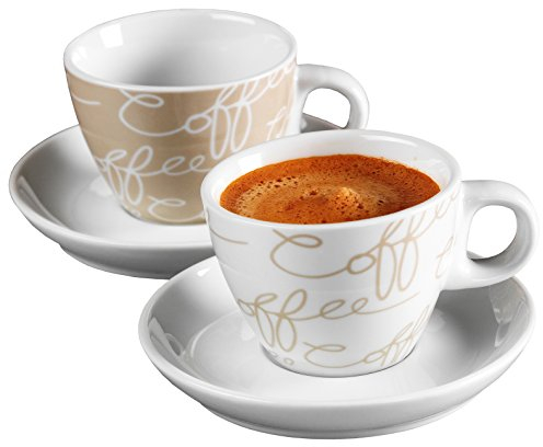 Ritzenhoff & Breker Espresso-Set Cornello, Creme, 80ml, 2 Stück (1er Pack)