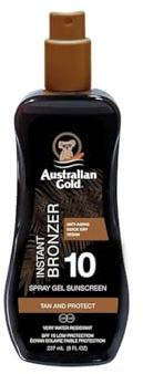 Australian Gold SPF 10 Spray Gel Sunscreen with Instant Bronzer 237 ml