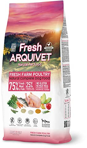 Arquivet Fresh Farm Poultry - 10 Kg - Aliment Complet pour Chien - Viande et Poisson Frais