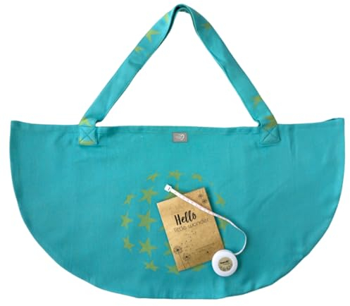 Hoppediz Wiegetuch Set für die Baby Hängewaage, inkl. Maßband und Karte, Design Los Angeles türkis