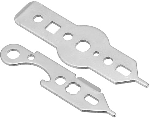 PATIKIL Kit d'Outils de Clé à Fléchettes, Ensemble de 2 Accessoires de Fléchettes Polyvalents pour Tige en Aluminium et Pointes de Tête de Fléchettes, Ton Argent