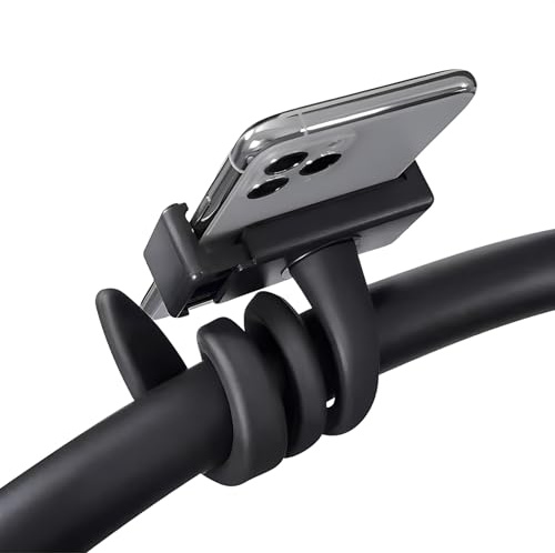 Support Téléphone pour Poussette, Support de Téléphone Portable avec Bras Flexible Antidérapant, Idéal pour Poussettes et Vélos