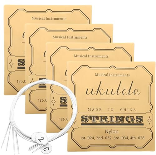 Pack Ukulelensaiten Musikinstrumententeile Leicht Auf Den Fingerspitzen Anfänger Nylon Ukulelensaiten Stimmersatz