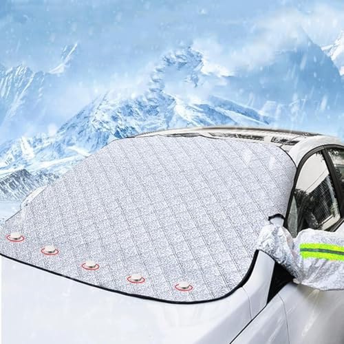 DdaiXQ Copertura Parabrezza Auto con Magnet per Fiat Tipo 500 500L 500X Ducato, Telo Antighiaccio e Protettivo per Inverno Antigelo Pellicole Protettive