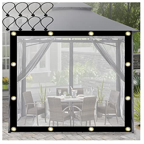 Auvent mural latéral transparent avec cordon élastique - Couverture de pavillon polyvalente durable pour garage, jardin et utilisation extérieure (couleur : A, taille : 3 x 2 m)