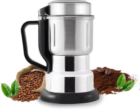 Home Vista Electric Coffee Grinder 150-300w - One-Touch Stainless Steel Coffee Bean Grinders for Espresso, Dry Herbs, Nuts, Grains and Spices Grinder for Kitchen