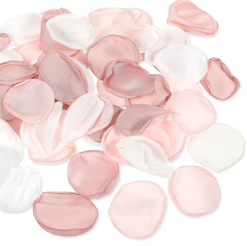 Classicseali 200 Stück Künstliche Rosenblätter Rosa,Blütenblätter Hochzeit,Romantische Dekoration Künstliche Rosenblätters für Hochzeit,Valentinstag,Babyparty,Brautduschen,Wiederverwendbare