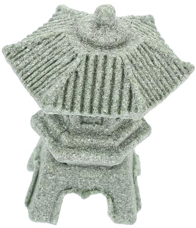 SOIMISS Mini Japanese Pagoda Stone Lantern Garden Ornament Durable Micro Landscape Bonsai Statue for Outdoor Indoor Aquarium Decoration