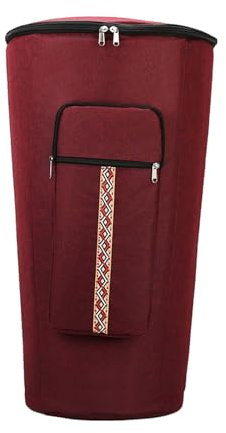 kowaku Gigbag Aus Robustem Oxford Stoff mit Weicher Polsterung Und Doppelter Reißverschlussöffnung für Sicheren Instrumententransport, Red 10 Inch