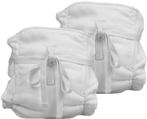 PLAFOPE 2Pcs Cotton Cloth Diaper Pant for Newborns, Washable Reusable Breathable Training Diapers with Six-Layer Cotton Padding, Suitable for Potty Learning