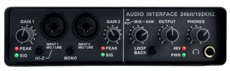 Ounfhtrttk Tarjeta de Sonido Externa Profesional Pequeña para Computadora, Teléfono Móvil, Grabación en para, Karaoke, Micrófono de 48 V.