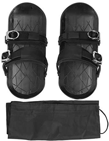 Mini Ski Skates Short Thin Skating Skis Attachable to Winter Shoes for Outdoor Skiing Snow Parks Cross Country Black One Size US 5 14 EU 35 48