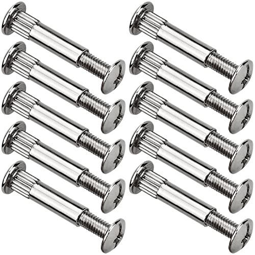 KAONESS 10 piezas Tornillos de conexión Ø8 mm con rosca M6 Tornillo de unión Tornillo para muebles Espesor de madera 31-40 mm