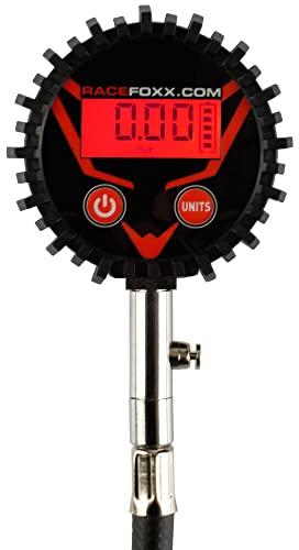 Digitaler Luftdruckprüfer PRO Luftdruckmesser Reifendruckprüfer Racefoxx