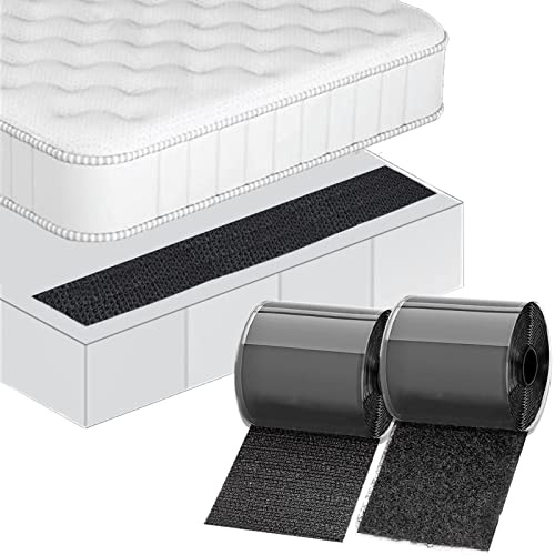 TEUVO 6 Wide Couch Cushion Non Slip Pads to Keep Cushions in Place, 9.84Ft Long Hook and Loop Tape with Adhesive for Smooth Surfaces, Cushion Grip for Sofa Mattress Curtain Rug