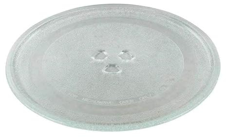 Spares Plus Microwave Turntable Glass Plate with 3 Fixers (245mm), Clear, Scratch Resistant