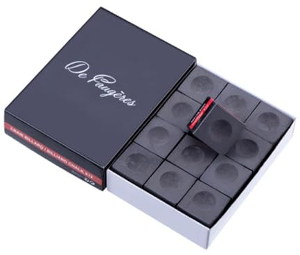 Paris Prix Lot de 12 Craies de Billard Faugères 2cm Noir