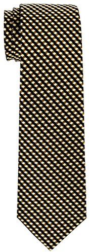 Retreez Corbata de microfibra con estampado en zigzag para niño 8-10 años - Marrón