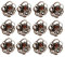 12pcs Mini-Rosenblumen-Haarklammern, Kleine Metall-Haarklammern, Vintage-Blumen-Design für Frauen und Mädchen