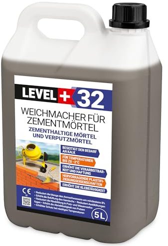 Weichmacher für Zementmörtel und Putzmörteln 5 L Flüssig, ersetzt Kalk RM32