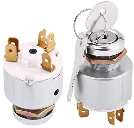 Interruptor de Llave de Encendido, Interruptor de Encendido de Encendido y Apagado Automático de Aluminio para Automóvil de 3 Posiciones, Interruptor de Arranque de Motor