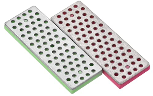 PATIKIL 2Pack 70mm Fein/Extra-Fein Ski Snowboard Diamantstein Ski Kantenschleifer Diamant Kantenfeile Snowboard Schleifscheibe Fuchsia/Grün