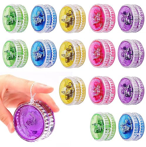 ZOYDP LED Light-Up YoYo Ball - Responsive Ball Bearing for Kids, Birthday Party Gifts, Party Bag Fillers, Classroom Prizes, Random Colors