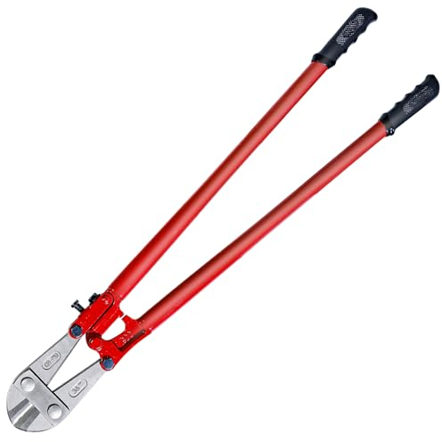 CCLIFE Bolzenschneider 900 mm Cr-Mo Schneidleistung 12 mm, Professionelle Bolzenschere mit gehärteten Backen