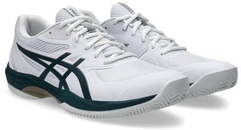 Asics 1041A490-100 Game FF Clay Uomo, White/Saxon Green EU 39.5