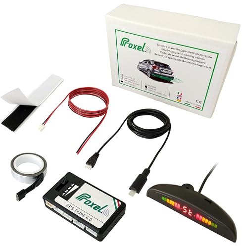 Proxel - Capteurs de stationnement électromagnétiques Invisibles, arrière, EPS-Dual 4.0 avec Affichage, sans perçage de Pare-Chocs, kit Universel et Original