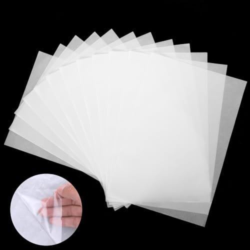 20 Pcs Iron-on Adhesive Double-Sided Patch Clear Self-Adhesive Sticky Craft Tape Sheet Double Sided interfacing Iron on for Crafts DIY Arts Photo Albums Making