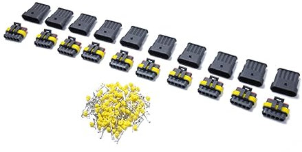 ULTECHNOVO Kit De Conectores De Cable De Pines Prueba De Agua Terminal Eléctrico Para Coche Enchufe Para Motocicleta Para Conexiones Al Aire