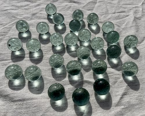 FAIRY TAIL & GLITZER FEE 25 bolas de cristal grandes transparentes transparentes 27 mm 500 g canicas grandes bolas decorativas de cristal