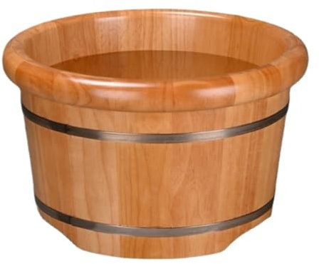 OUYUE Washing Bucket Foot Bucket For Foot Bath Sauna Accessories Sauna Bucket Water Bucket Handmade Wooden Footbath Tubs For Home Hotel Sauna