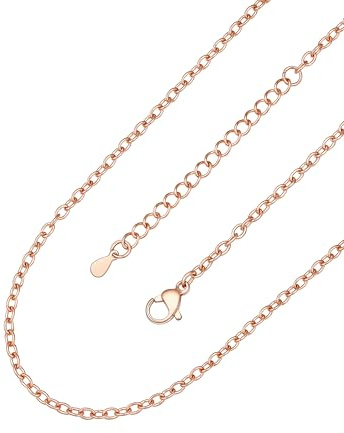 ChainsPro Cadenas para Mujer Acero Inoxidable 71 cm Ajustable Oro Rosa Collar Cuello Dama Joya Simple Elegante
