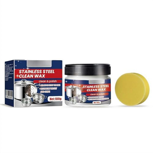 Stainless Steel Scratch Remover Cleaners Polish for Appliances, Multi-purpose Cookware Cleaning Paste for Pot, Stove, Sink, Cleans Grease, Scuffs & Restores Shine